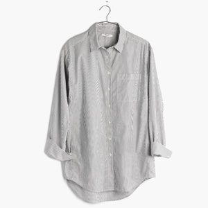 Madewell Oversize Button-Down Shirt in Stripe